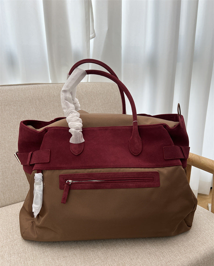 The Margaux 17 Nylon and Leather tote bag