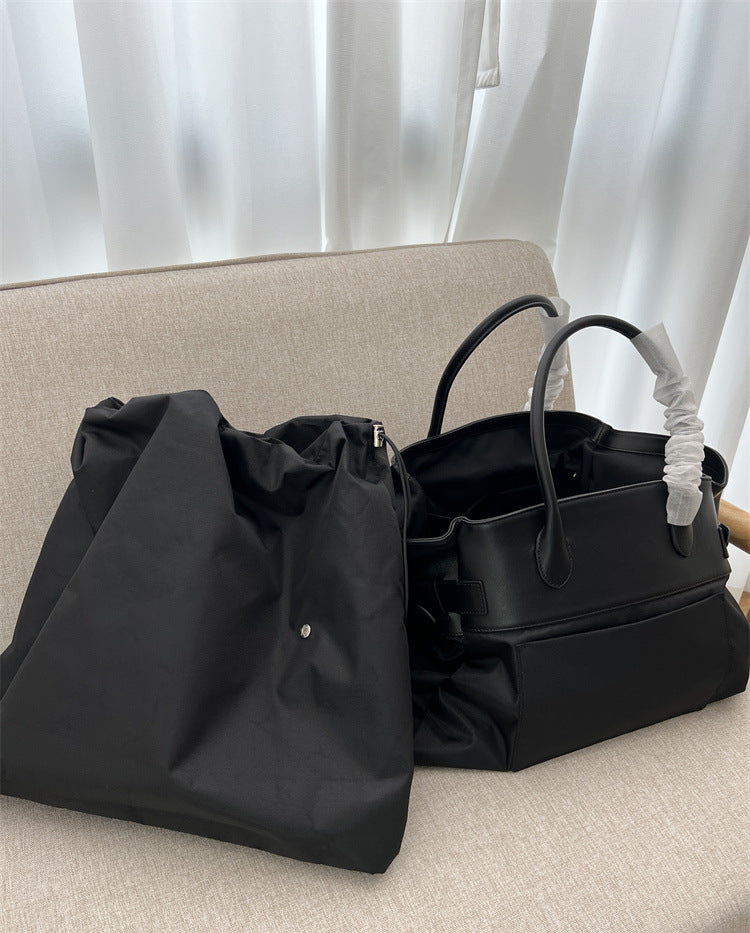 The Margaux 17 Nylon and Leather tote bag