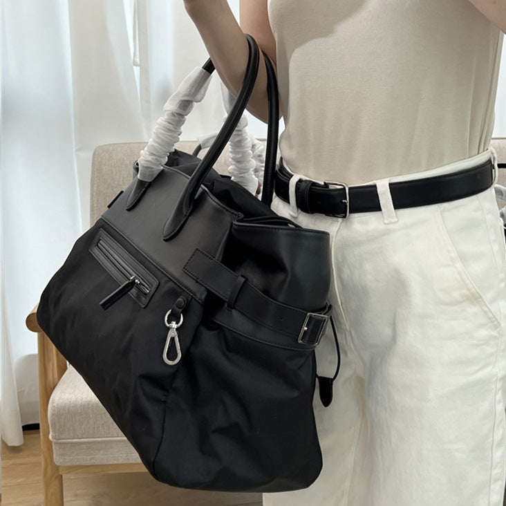 The Margaux 17 Nylon and Leather tote bag