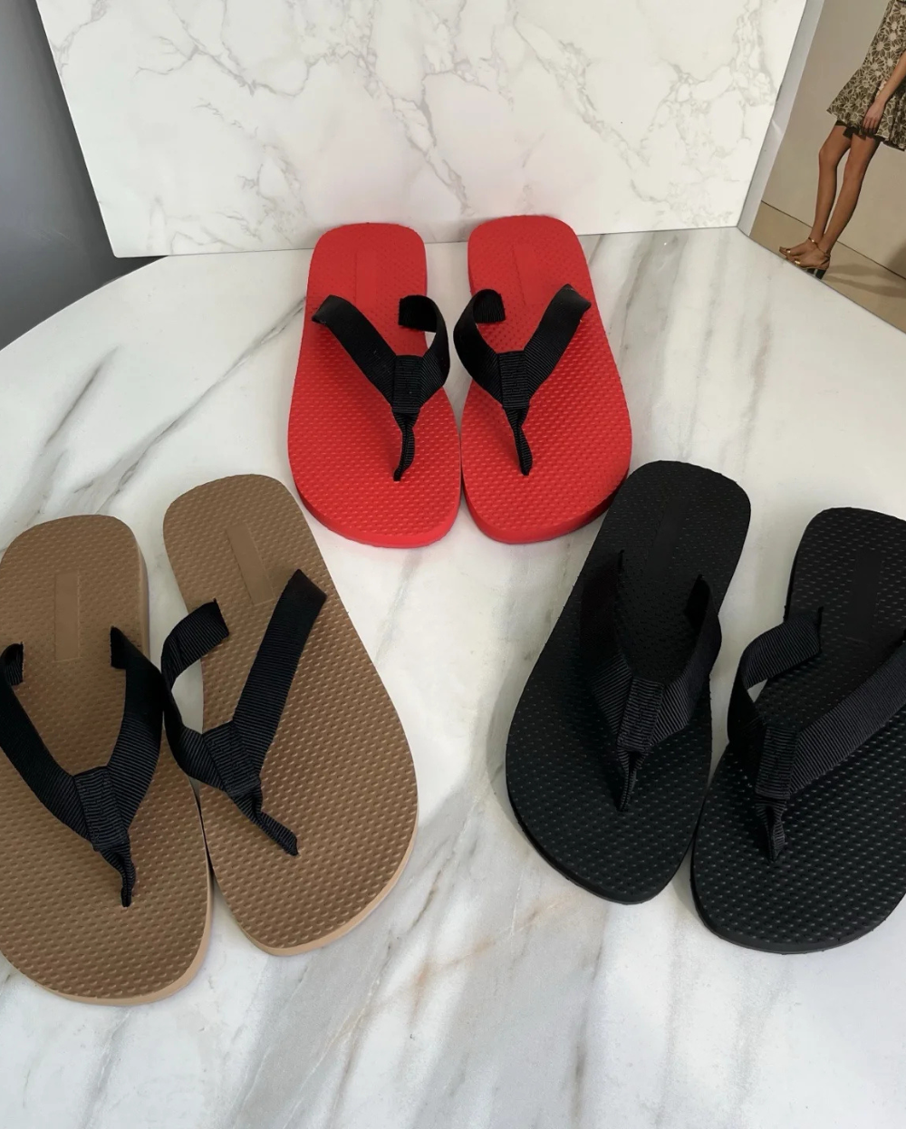 The Rouge flip-flops